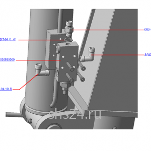 Гидрозамок стрелового ГЦ для КМУ (ВЕЛМАШ) запчасти на манипулятор для КМУ-31 Велмаш